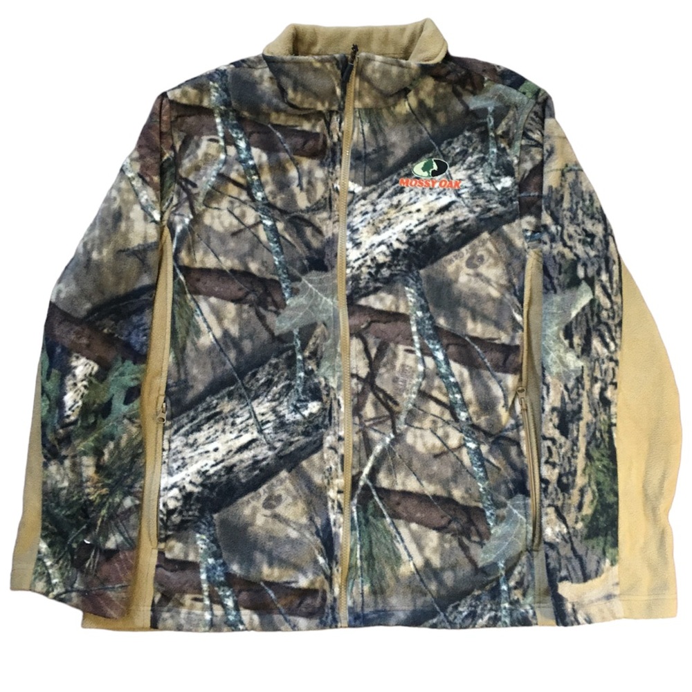 Mossy Oak Camouflage Quarter Zip Size XL 100% Polyester Hunting Jacket